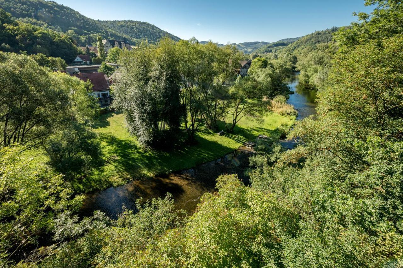 Hotel & Ferienwohnungen Bohlenblick Saalfeld Saale Exteriér fotografie